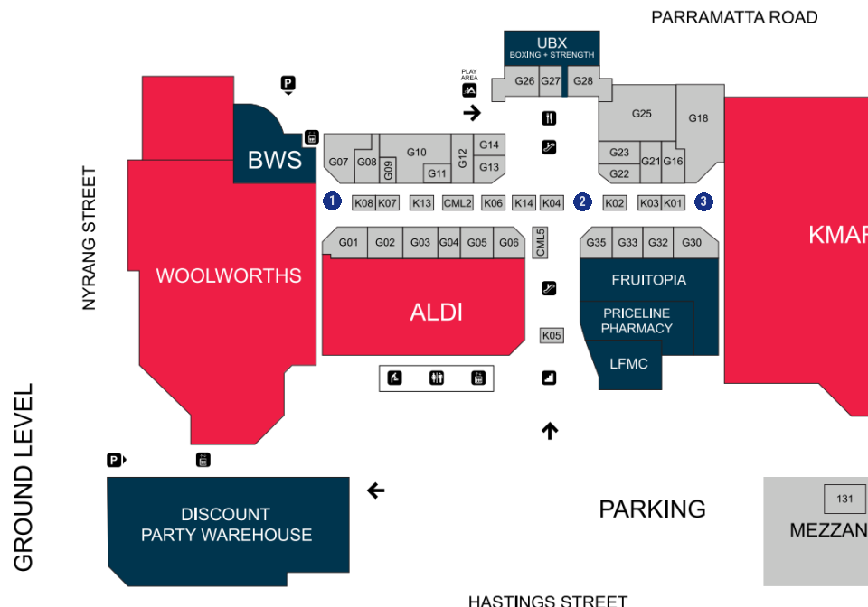 Lidcombe Shopping Centre Ground Floor