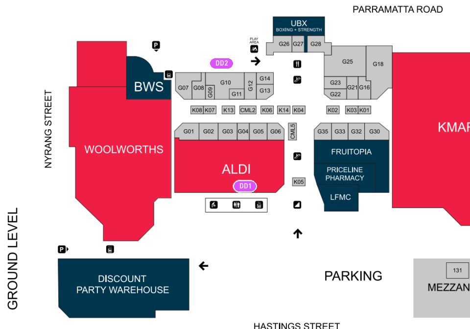 Lidcombe Shopping Centre Ground Floor